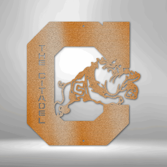 Citadel Bulldog Steel Sign Laser Cut Powder Coated Home & Office Metal Wall Deco